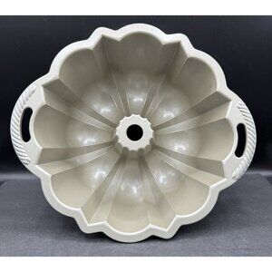 Nordic Ware Proform Anniversary Bundt Pan With Handles 12”x4.5” Silvery Taupe